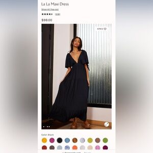 Free People La La Maxi in Black Medium